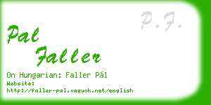 pal faller business card